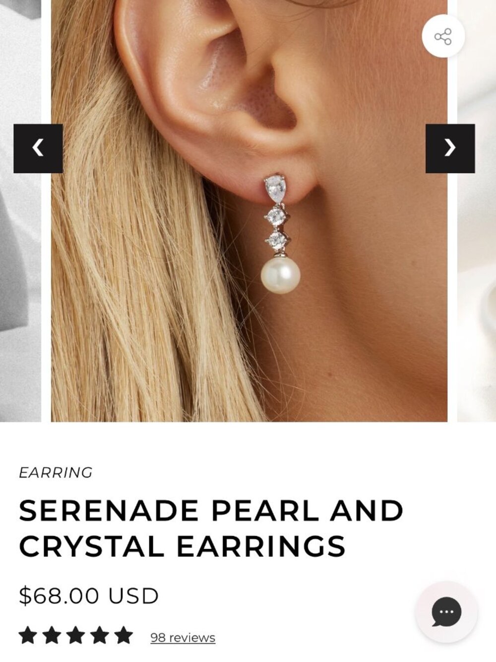 UNTAMED PETALS Serenade Pearl Drop Earrings